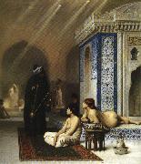 Jean - Leon Gerome Pool in a Harem. oil on canvas